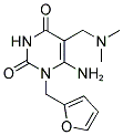 6-Amino-5-[(dimethylamino)methyl]-1-(2-furylmethyl)pyrimidine-2,4(1H,3H)-dione 结构式