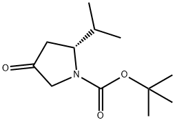 (2R)-2-Isopropyl-4-oxopyrrolidine, N-Boc protected 结构式
