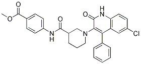 METHYL 4-(1-(6-CHLORO-2-OXO-4-PHENYL-1,2-DIHYDROQUINOLIN-3-YL)PIPERIDINE-3-CARBOXAMIDO)BENZOATE 结构式