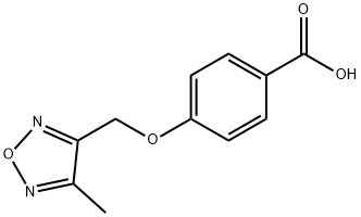 4-[(4-METHYL-1,2,5-OXADIAZOL-3-YL)METHOXY]BENZOIC ACID 结构式