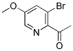 1-(3-BROMO-5-METHOXY-PYRIDIN-2-YL)-ETHANONE 结构式