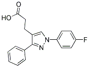 3-(1-(4-FLUOROPHENYL)-3-PHENYL-1H-PYRAZOL-4-YL)PROPANOIC ACID 结构式