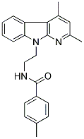 N-[2-(2,4-DIMETHYL-9H-PYRIDO[2,3-B]INDOL-9-YL)ETHYL]-4-METHYLBENZAMIDE 结构式
