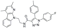 N-(2-(2,4-DIMETHYL-9H-PYRIDO[2,3-B]INDOL-9-YL)ETHYL)-1-(4-FLUOROPHENYL)-5-P-TOLYL-1H-1,2,3-TRIAZOLE-4-CARBOXAMIDE 结构式