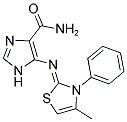 5-{[(2Z)-4-Methyl-3-phenyl-1,3-thiazol-2(3H)-ylidene]amino}-1H-imidazole-4-carboxamide 结构式