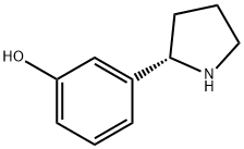 3-((2S)吡咯烷-2-基)苯酚 结构式