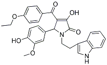1-(2-(1H-INDOL-3-YL)ETHYL)-4-(4-ETHOXYBENZOYL)-3-HYDROXY-5-(4-HYDROXY-3-METHOXYPHENYL)-1H-PYRROL-2(5H)-ONE 结构式