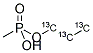 PROPYL HYDROGEN METHYLPHOSPHONATE (PROPYL-13C3) 结构式