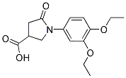 1-(3,4-DIETHOXYPHENYL)-5-OXOPYRROLIDINE-3-CARBOXYLIC ACID 结构式