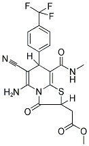 METHYL {5-AMINO-6-CYANO-8-[(METHYLAMINO)CARBONYL]-3-OXO-7-[4-(TRIFLUOROMETHYL)PHENYL]-2,3-DIHYDRO-7H-[1,3]THIAZOLO[3,2-A]PYRIDIN-2-YL}ACETATE 结构式
