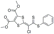 DIMETHYL 2-[1-CHLORO-2-(PHENYLTHIO)-2-THIOXOETHYLIDENE]-1,3-DITHIOLE-4,5-DICARBOXYLATE 结构式