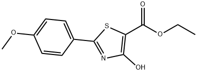 ETHYL 4-HYDROXY-2-(4-METHOXYPHENYL)-1,3-THIAZOLE-5-CARBOXYLATE 结构式