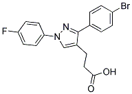 3-(3-(4-BROMOPHENYL)-1-(4-FLUOROPHENYL)-1H-PYRAZOL-4-YL)PROPANOIC ACID 结构式