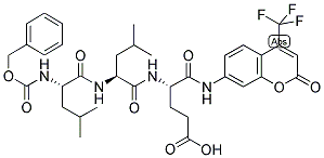 Z-LEU-LEU-GLU-7-AMINO-4-TRIFLUOROMETHYLCOUMARIN 结构式