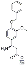 METHYL (3R)-3-AMINO-3-[3-METHOXY-4-(PHENYLMETHOXY)PHENYL]PROPANOATE 结构式