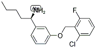 (1R)-1-(3-[(6-CHLORO-2-FLUOROPHENYL)METHOXY]PHENYL)PENTYLAMINE 结构式