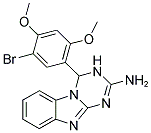 4-(5-BROMO-2,4-DIMETHOXYPHENYL)-3,4-DIHYDRO[1,3,5]TRIAZINO[1,2-A]BENZIMIDAZOL-2-AMINE 结构式