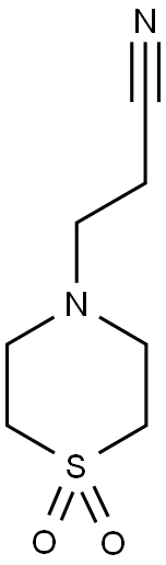 1-DIOXIDE-4-THIOMORPHOLINEPROPANENITRILE 结构式