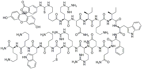 FITC-epsilonahx-antennapedia homeobox (43-58) amide 结构式