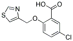 5-CHLORO-2-(1,3-THIAZOL-4-YLMETHOXY)BENZOIC ACID 结构式