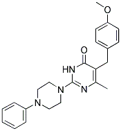 5-(4-METHOXYBENZYL)-6-METHYL-2-(4-PHENYLPIPERAZIN-1-YL)PYRIMIDIN-4(3H)-ONE 结构式