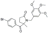 5-(4-BROMOBENZOYL)-5-METHYL-1-(3,4,5-TRIMETHOXYBENZYL)-2-PYRROLIDINONE 结构式