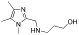 3-[(1,4,5-TRIMETHYL-1H-IMIDAZOL-2-YLMETHYL)-AMINO]-PROPAN-1-OL 结构式