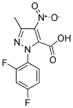 1-(2,4-DIFLUOROPHENYL)-3-METHYL-4-NITRO-1H-PYRAZOLE-5-CARBOXYLIC ACID 结构式