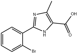 2-(2-BROMOPHENYL)-5-METHYL-3H-IMIDAZOLE-4-CARBOXYLIC ACID 结构式