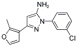 1-(3-CHLOROPHENYL)-3-(2-METHYL-3-FURYL)-1H-PYRAZOL-5-AMINE 结构式