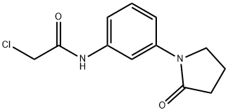 2-氯-N-[3-(2-氧代吡咯烷-1-基)苯基]乙酰胺 结构式