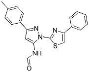 3-(4-METHYLPHENYL)-1-(4-PHENYL-1,3-THIAZOL-2-YL)-1H-PYRAZOL-5-YLFORMAMIDE 结构式