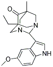 5-ETHYL-2-(5-METHOXY-1H-INDOL-3-YL)-7-METHYL-1,3-DIAZATRICYCLO[3.3.1.1~3,7~]DECAN-6-ONE 结构式