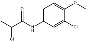 2-氯-N-(3-氯-4-甲氧苯基)丙酰胺 结构式