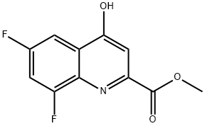 6,8-二氟-4-羟基喹啉-2-甲酸甲酯 结构式