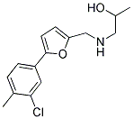 1-(((5-(3-CHLORO-4-METHYLPHENYL)-2-FURYL)METHYL)AMINO)PROPAN-2-OL 结构式