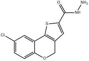 8-CHLORO-4H-THIENO[3,2-C]CHROMENE-2-CARBOHYDRAZIDE 结构式
