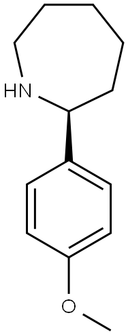 (S)-2-(4-Methoxyphenyl)azepane 结构式