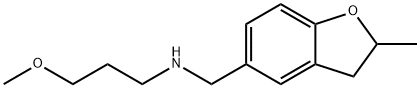 3-甲氧基-N-((2-甲基-2,3-二氢苯并呋喃-5-基)甲基)丙-1-胺 结构式