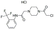 2-[4-(CHLOROACETYL)PIPERAZIN-1-YL]-N-[2-(TRIFLUOROMETHYL)PHENYL]ACETAMIDE HYDROCHLORIDE 结构式