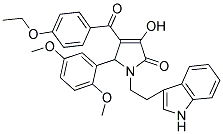 1-(2-(1H-Indol-3-yl)ethyl)-5-(2,5-dimethoxyphenyl)-4-(4-ethoxybenzoyl)-3-hydroxy-1H-pyrrol-2(5H)-one 结构式