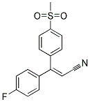 (Z)-3-(4-FLUOROPHENYL)-3-(4-METHANESULFONYLPHENYL)ACRYLONITRILE 结构式