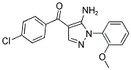 (5-AMINO-1-(2-METHOXYPHENYL)-1H-PYRAZOL-4-YL)(4-CHLOROPHENYL)METHANONE 结构式