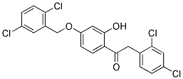 1-(4-(2,5-DICHLOROBENZYLOXY)-2-HYDROXYPHENYL)-2-(2,4-DICHLOROPHENYL)ETHANONE 结构式