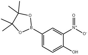 4-HYDROXY-3-NITROPHENYLBORONIC ACID, PINACOL ESTER 结构式