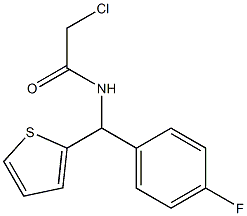 2-氯-N-[(4-氟苯基)(噻吩-2-基)甲基]乙酰胺 结构式