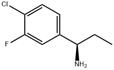 (R)-1-(4-氯-3-氟苯基)丙-1-胺 结构式