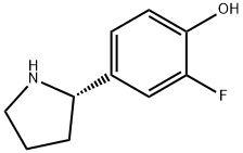 4-((2S)吡咯烷-2-基)-2-氟苯酚 结构式