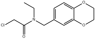 2-氯-N-(2,3-二氢-1,4-苯并二噁英-6-基甲基)-N-乙基乙酰胺 结构式