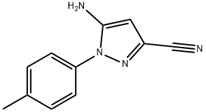 5-AMINO-1-(4-METHYLPHENYL)-1H-PYRAZOLE-3-CARBONITRILE 结构式